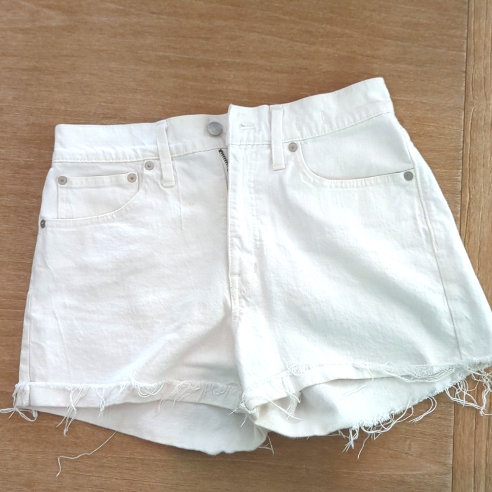 Madewell White Denim Jean Shorts